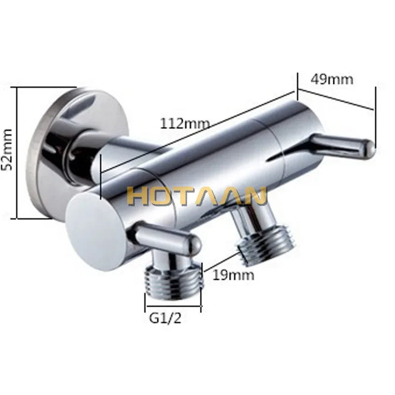 Afralia™ Brass Chrome Wall Mount Bibcock Faucet - Cold Water Tap for Washing Machine, Toilet, Garden