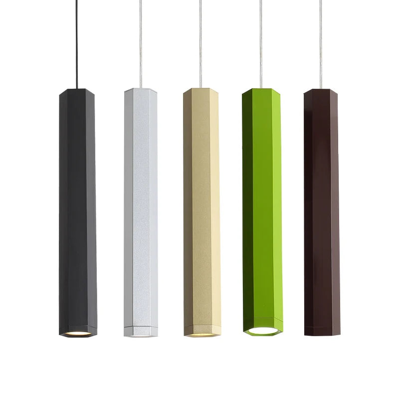 Afralia™ Hexagonal Nordic Chandelier: Modern & Creative Industrial Dining Room Lighting