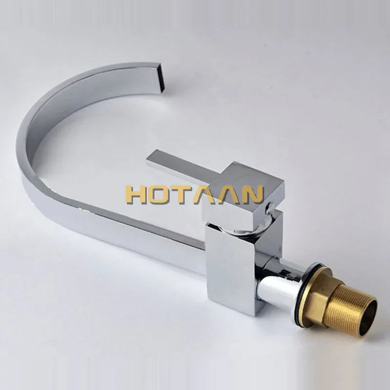 Afralia™ Dual Hole Kitchen Tap in Brass Chrome Finish