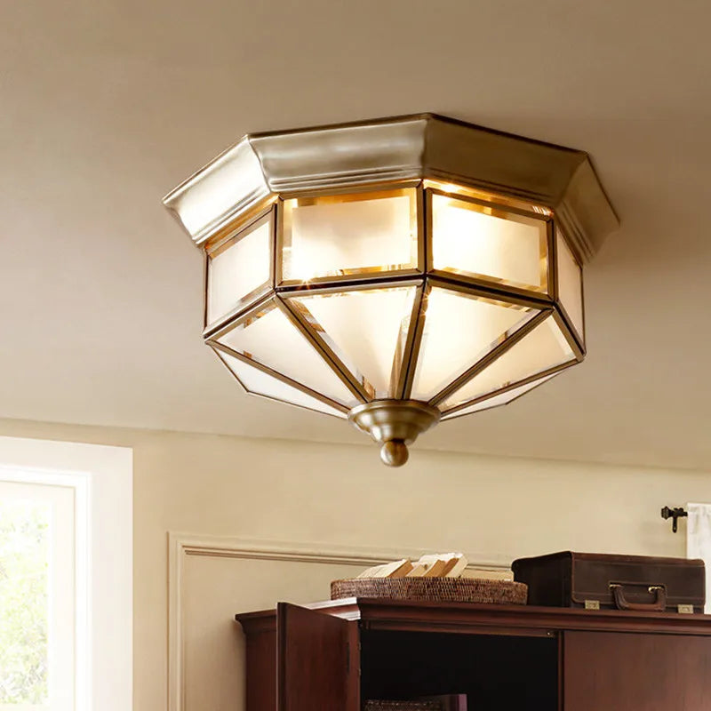 Afralia™ Copper Ceiling Lamp: Retro American European Living Room Bedroom Light