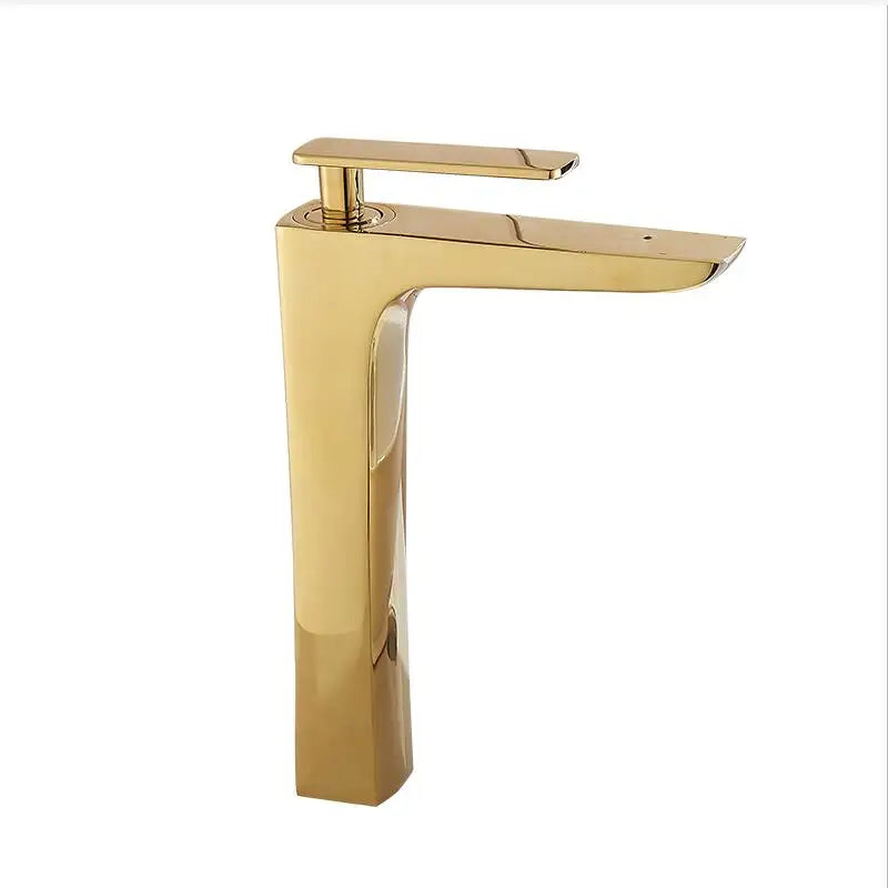 Afralia™ Basin Faucet: Black/White Brass Mixer Tap, Bathroom Sink Water Crane, Hot & Cold.