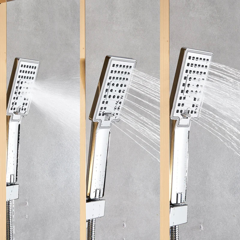 Afralia™ LED Rain Shower Column Tower with Digital Screen and Massage Jets