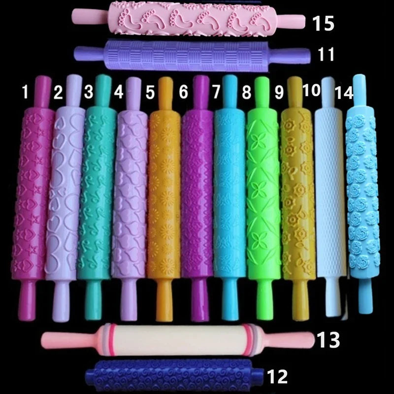Afralia™ Non-Stick Plastic Rolling Pin for Cake Fondant & Cookie Decoration