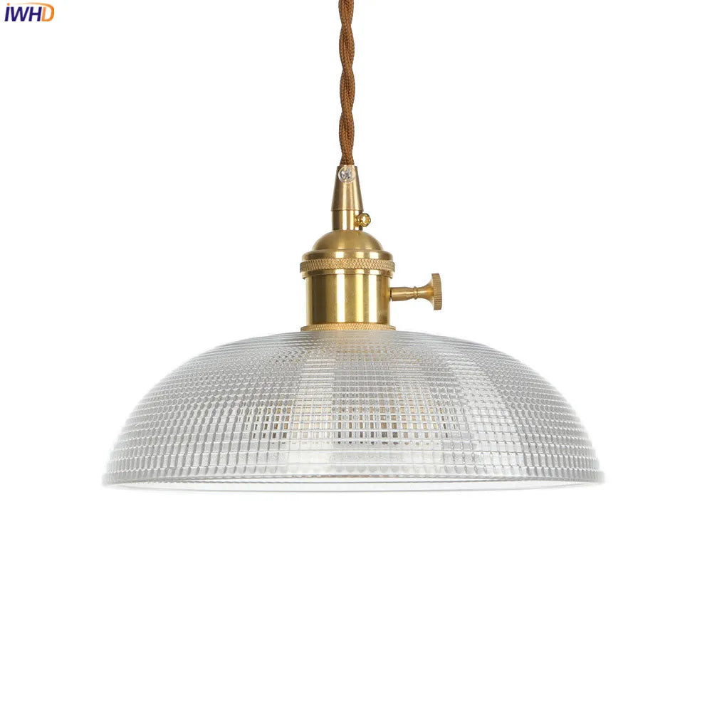 Afralia™ Nordic Edison LED Pendant Light Copper Glass Hanglamp