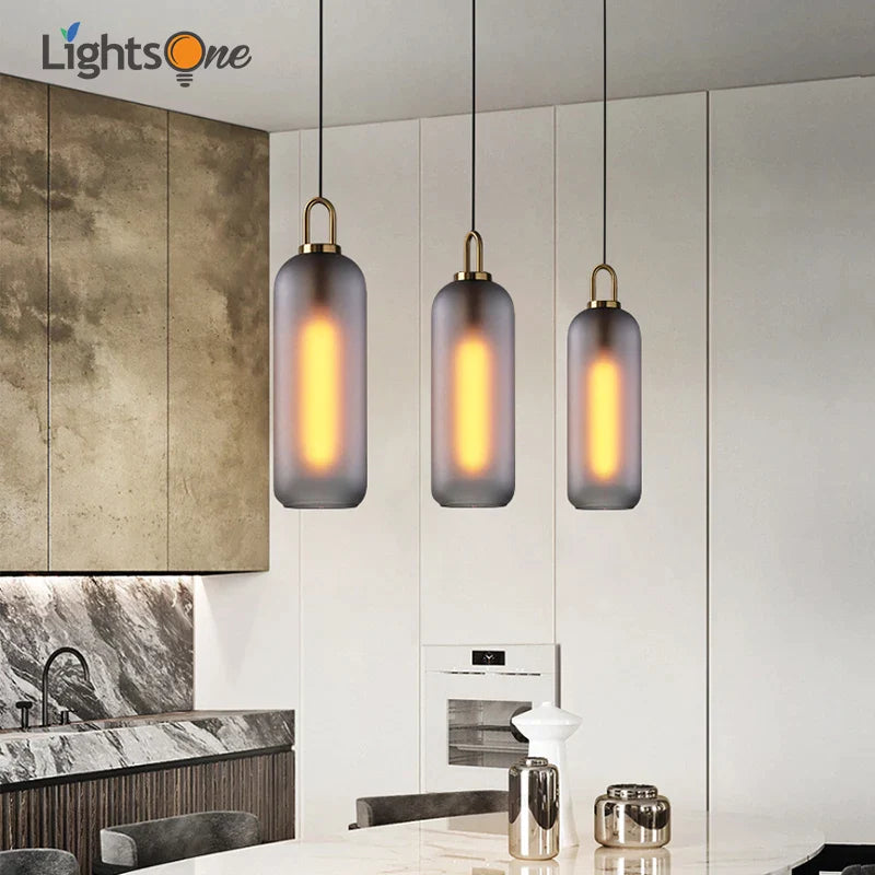 Afralia™ Glass Ball Pendant Lights for Living Room, Dining Room, Bar - Luxury Industrial Style