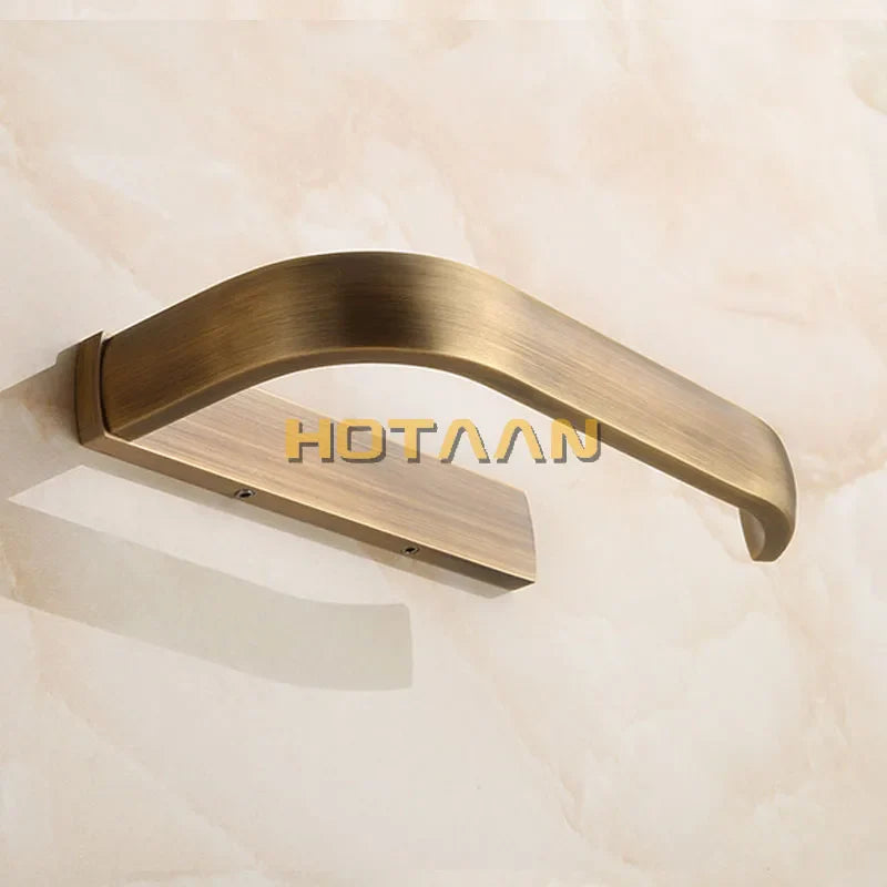 Afralia™ Brass Finish Toilet Paper Holder: Solid Brass Bathroom Accessory