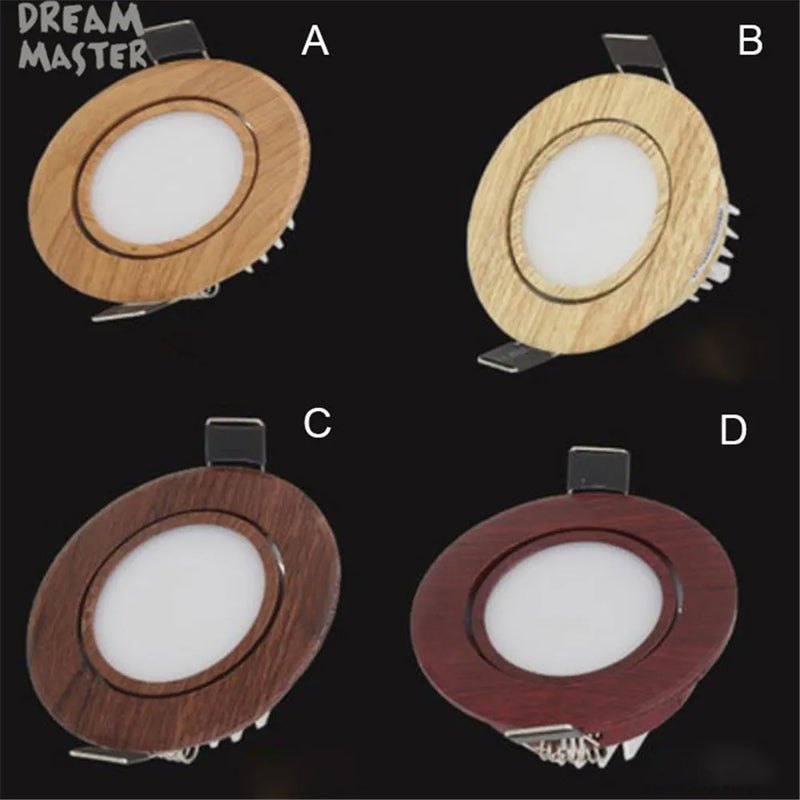 Afralia™ Wood LED Recessed Ceiling Light | Adjustable Modern 5W LED Wood Ceiling Lamp