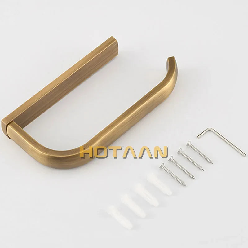 Afralia™ Brass Finish Toilet Paper Holder: Solid Brass Bathroom Accessory