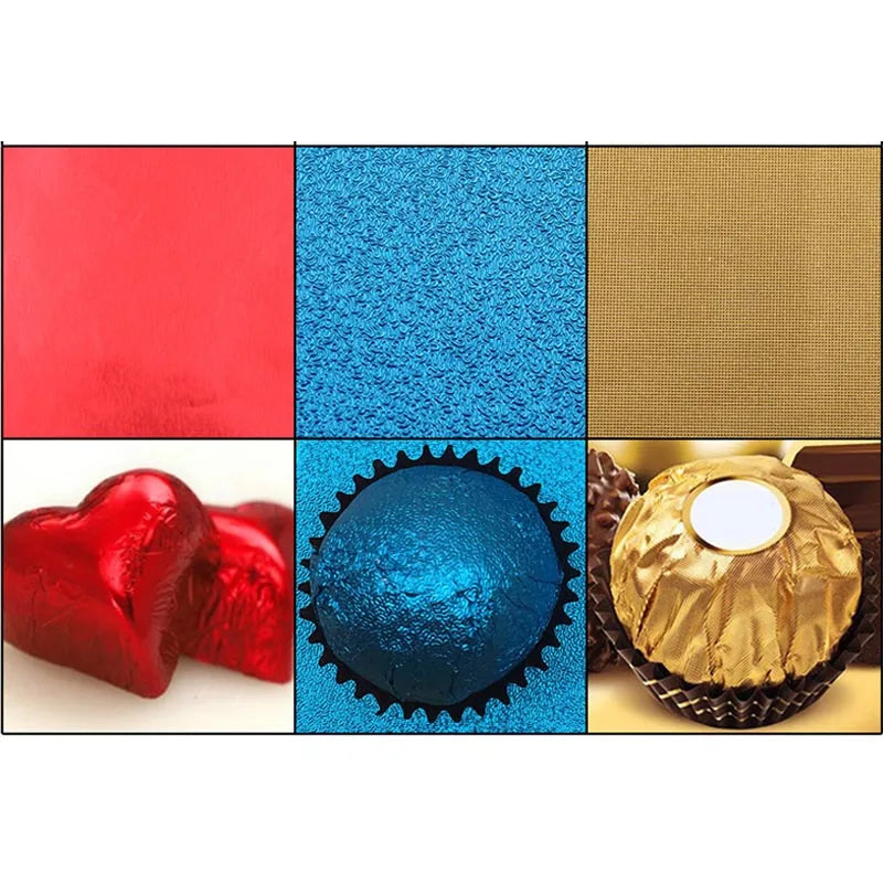 Afralia™ Colorful Tinfoils 8x8cm for Wrapping Chocolate, Candy, Tea Leaves & DIY Packaging