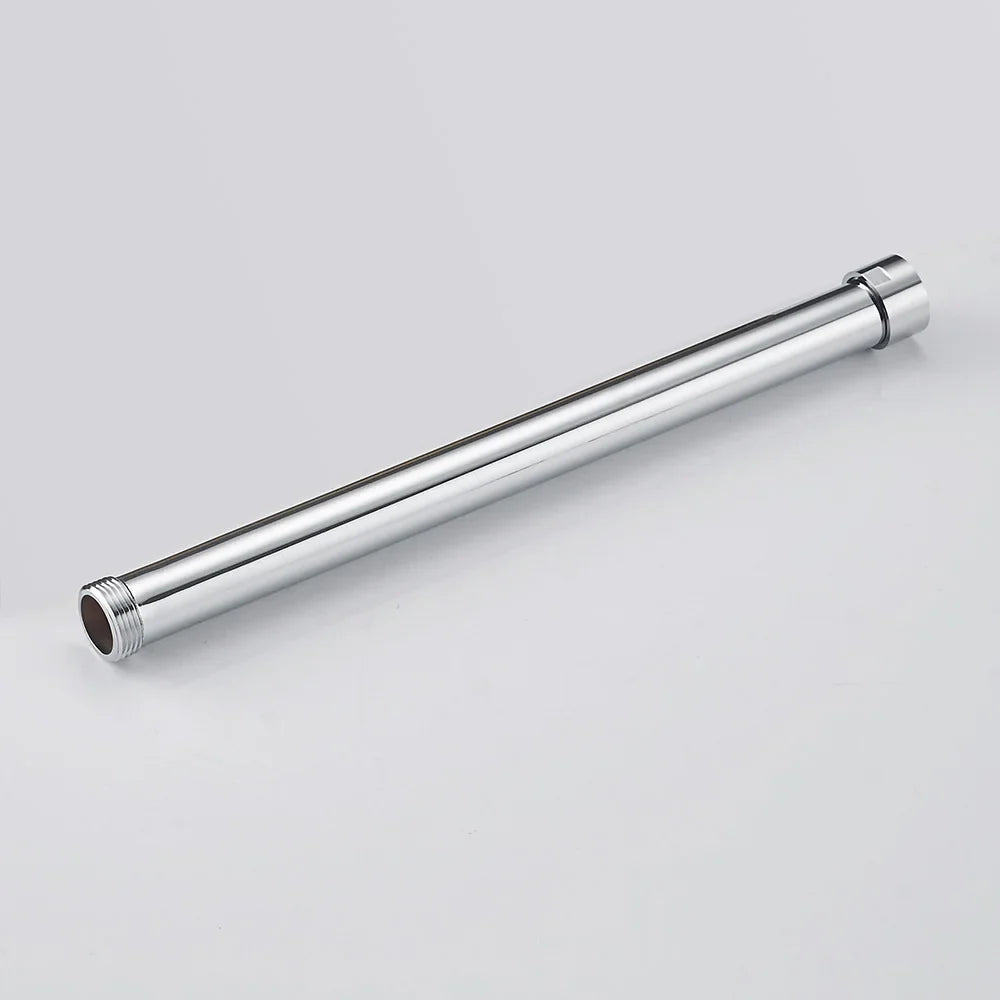 Afralia™ 12" Gold Solid Brass Shower Mounting Bracket Extension Tube Arm for Bathroom Shower