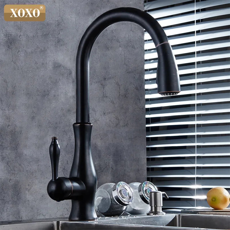Afralia™ Luxury Brushed Nickel Kitchen Faucet with Pull Out Sprayer - 83034