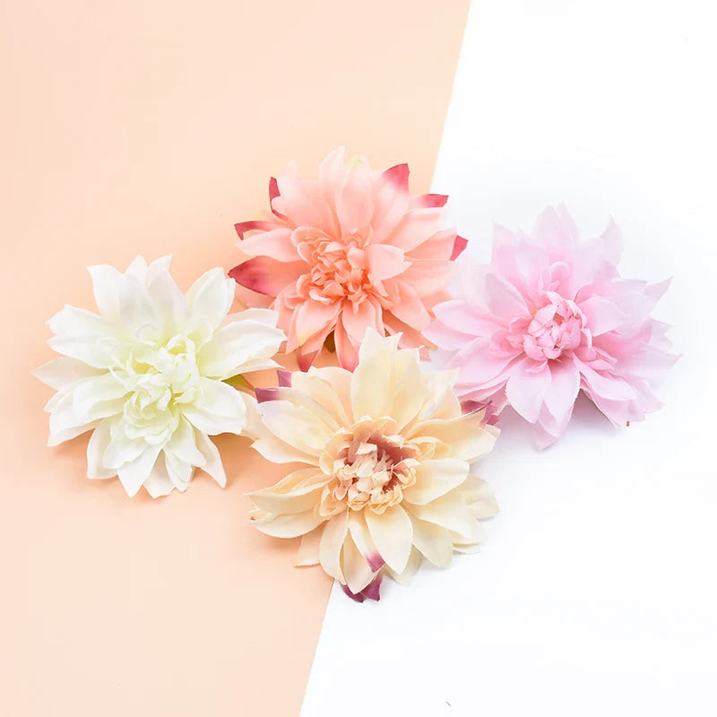 Afralia™ 10pcs Silk Gerbera Decorative Flowers for Home Wedding DIY - Fake Stamen Brooch