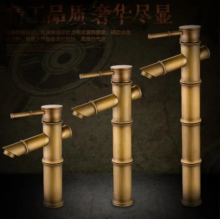 Afralia™ Brass Basin Mixer Tap: Waterfall Faucet in Antique Bronze Black Finish