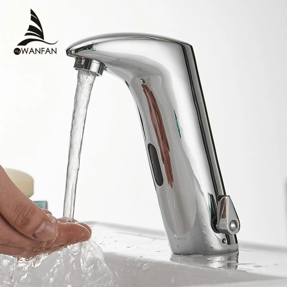 Afralia™ Touch-Free Faucet Sensor for Bathroom Basin, Water Saving Automatic Electric Tap