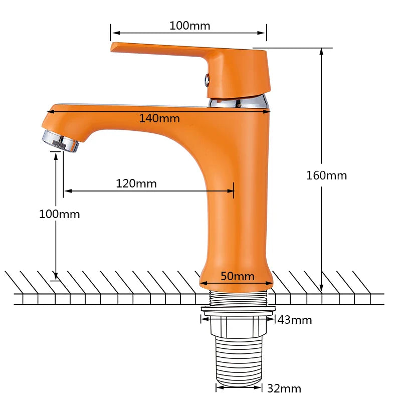 Afralia™ Basin Brass Faucet Multi-color Bath Mixer, Cold Hot Water Taps, Innovative Fashion Style