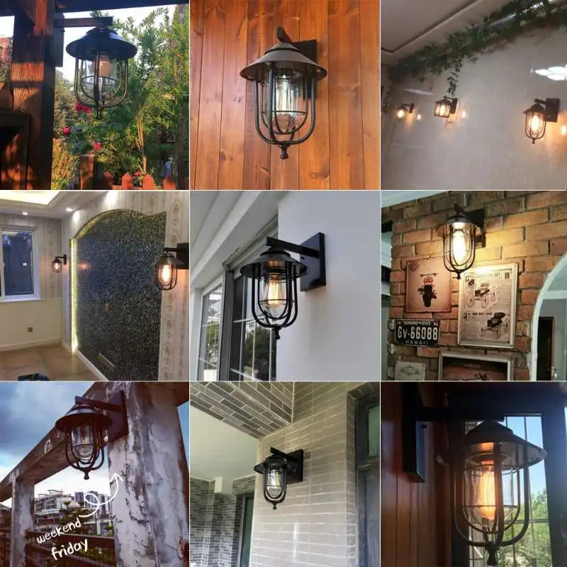 Afralia™ Outdoor Wall Lamp for Gardens, Porches, Courtyards, and Aisles