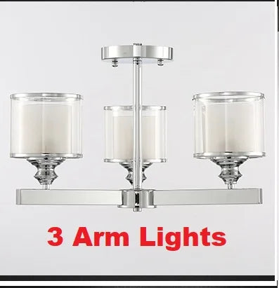 Afralia™ Double Glass LED Crystal Chandelier in Chrome Finish for Living Room