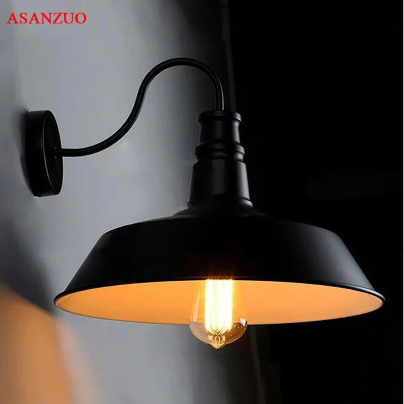 Afralia™ Vintage Industrial Wall Lamp for Bedroom Corridor Balcony - Iron Creative Design