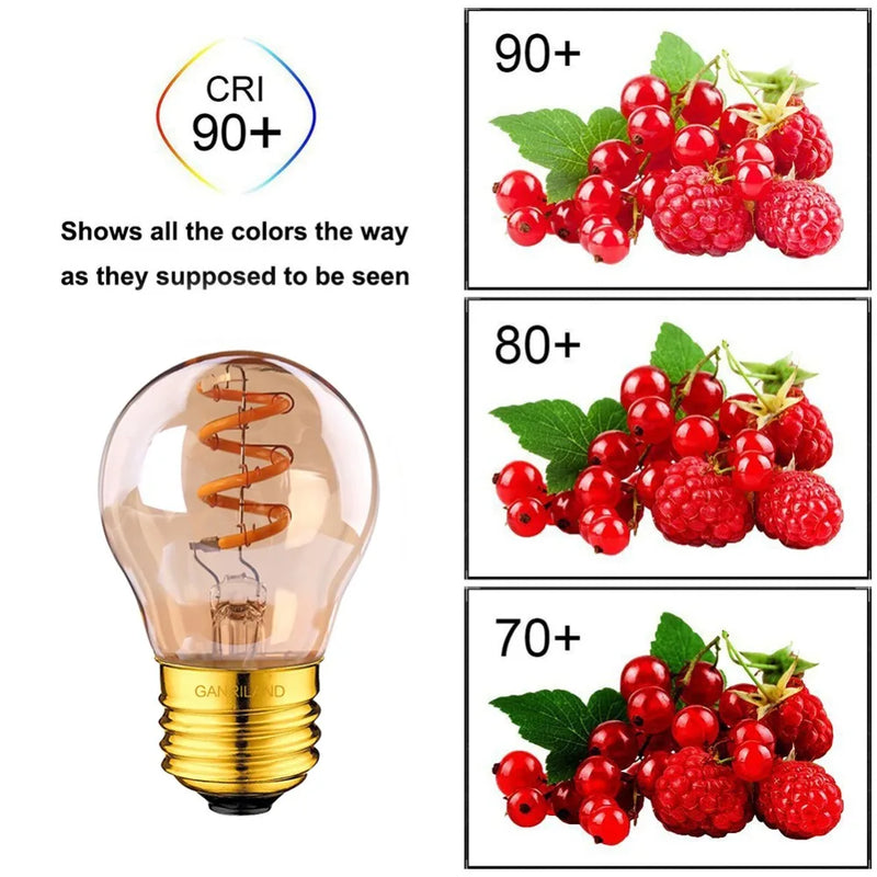 Afralia™ Spiral Filament Bulb: Warm White LED E26 E27 Edison Amber Flexible Lamp