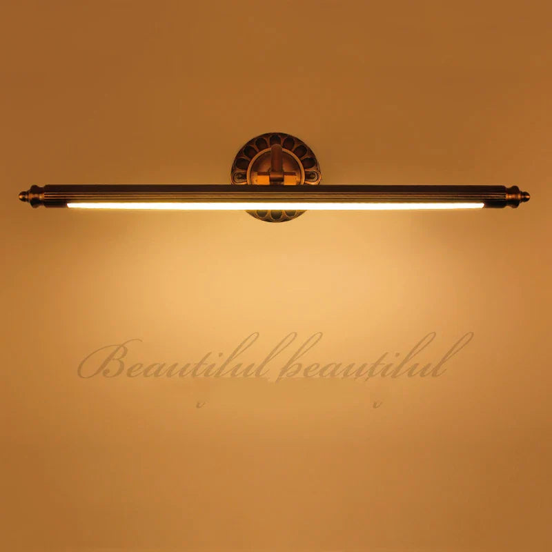 Afralia™ Red Bronze LED Bathroom Mirror Cabinet Wall Light 8W Retro Design