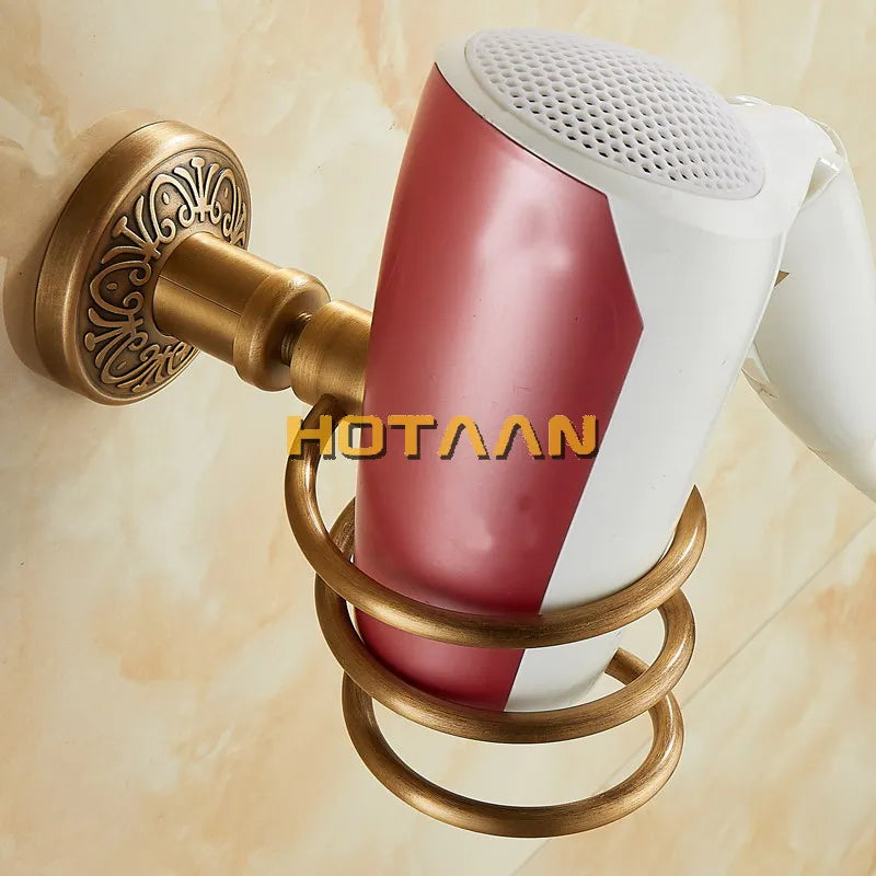 Afralia™ Hair Dryer Rack Holder Stand Shelf Bathroom Accessories