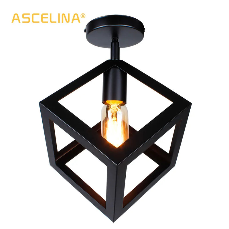 Afralia™ Vintage Industrial Ceiling Light with LED Triangle Fixture