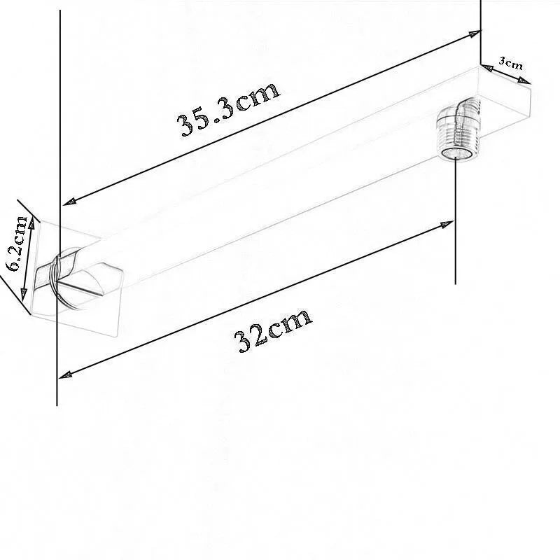 Afralia™ Chrome 8" LED Rainfall Shower Head Square - Bathroom Rain Top Head