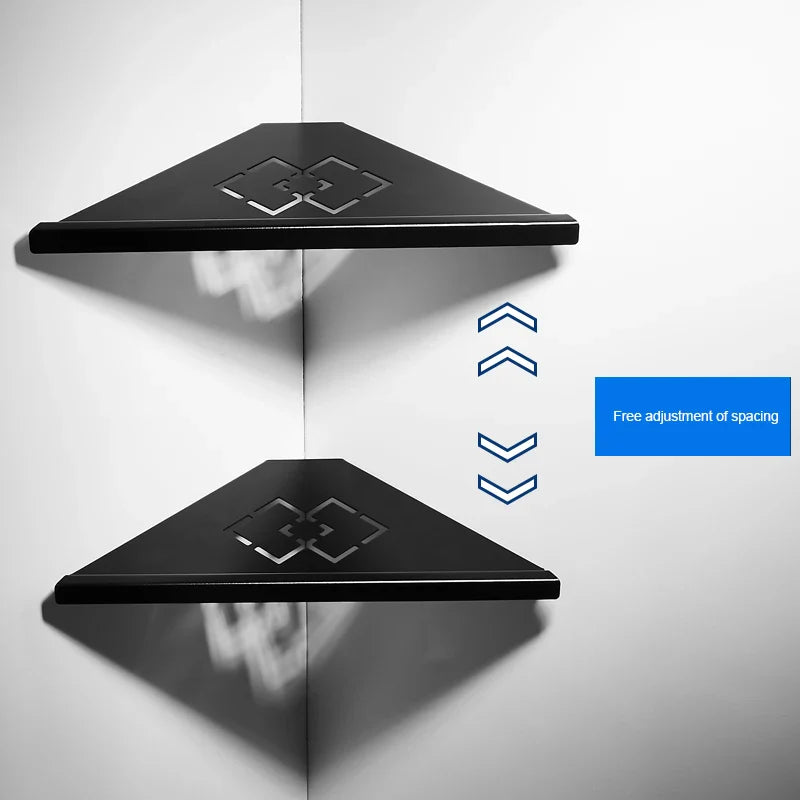 Afralia™ Brushed Gold Stainless Steel Bathroom Triangle Rack for Stylish Shower Storage