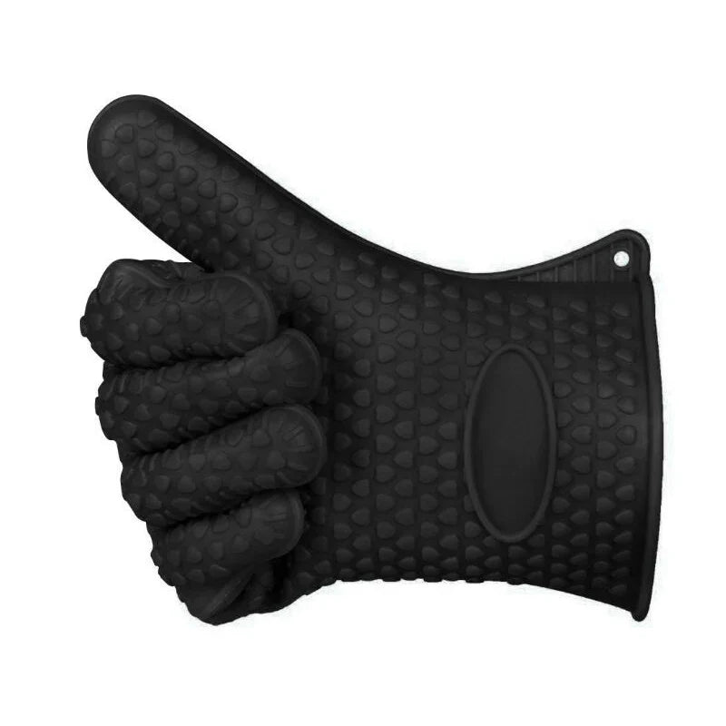 Afralia™ Silicone Heat-Resistant Oven Mitts for Baking, Cooking, and Barbecue