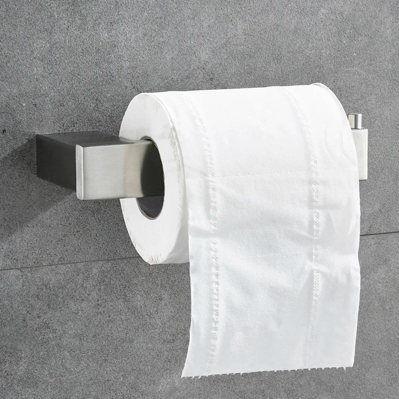 Afralia™ Stainless Steel Toilet Paper Holder - Black Bathroom Accessories