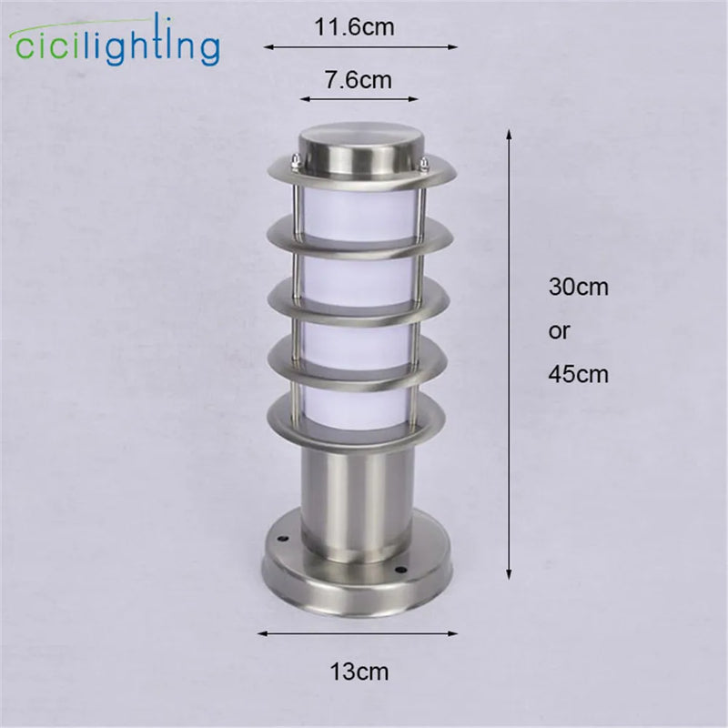 Afralia™ Stainless Steel Outdoor Waterproof Path Light with Acrylic Shade