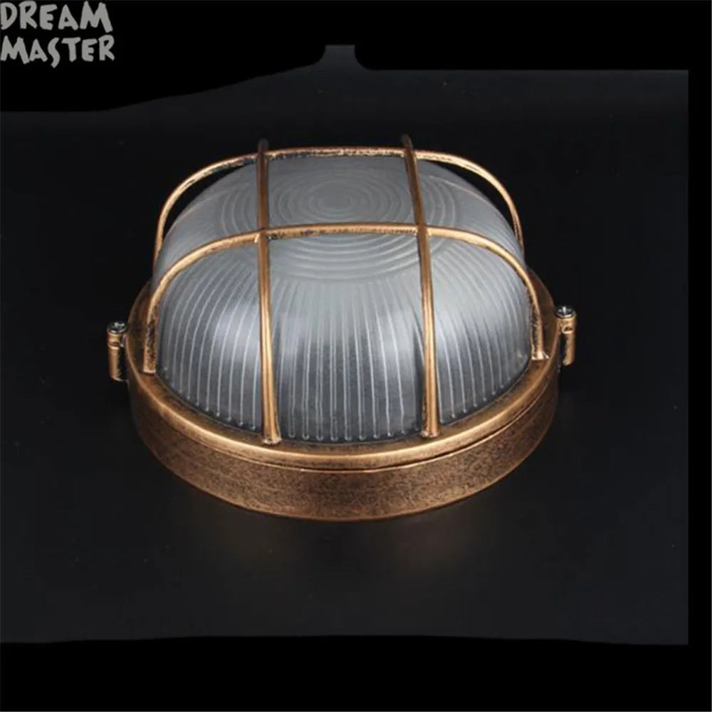 Afralia™ Vintage Bronze Kitchen Ceiling Lamp with E27 Socket Explosion-Proof Industrial Lighting