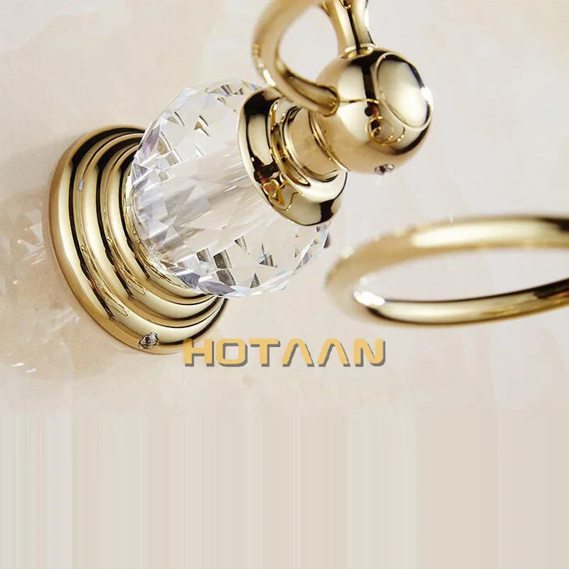 Afralia™ Crystal Bathroom Wall Shelf Hair Dryer Rack Storage Holder Spiral Stand