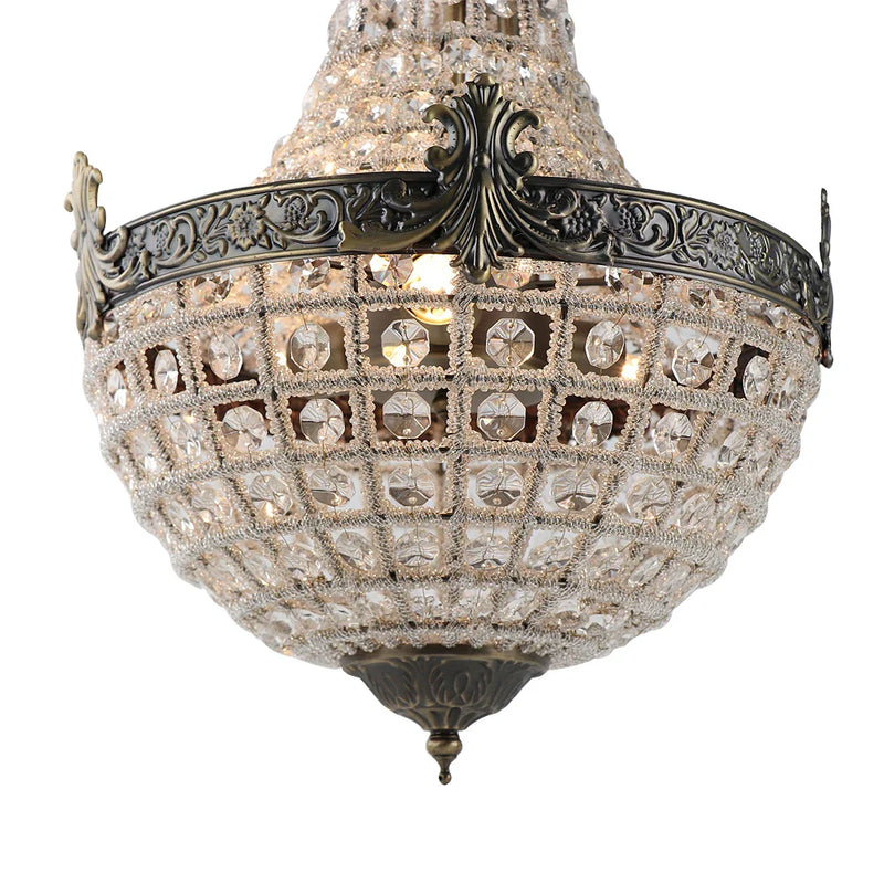 Afralia™ Art Deco Crystal LED Chandelier in 2 Sizes for Parlor, Bedroom, Lobby, Hotel