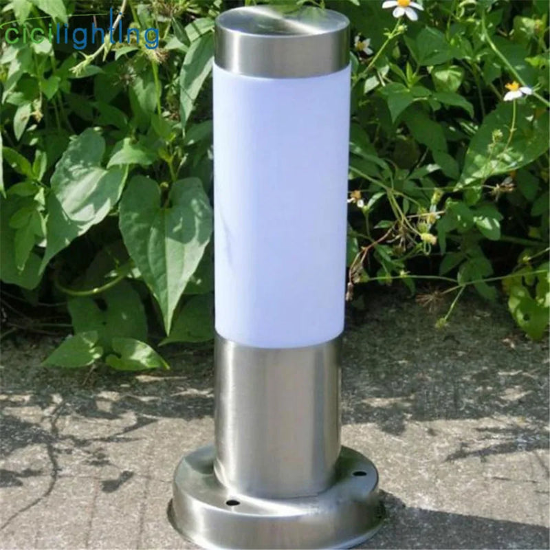 Afralia™ Stainless Steel Garden Pathway Light with White Shade