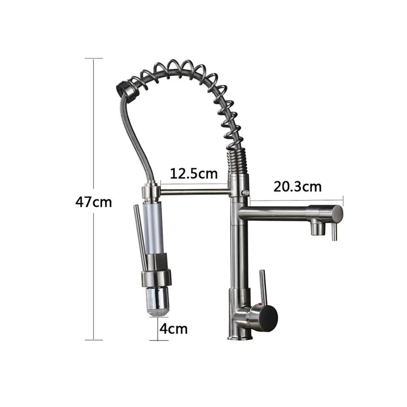 Afralia™ LED Chrome Kitchen Faucet with Color Changing Mixer Spout