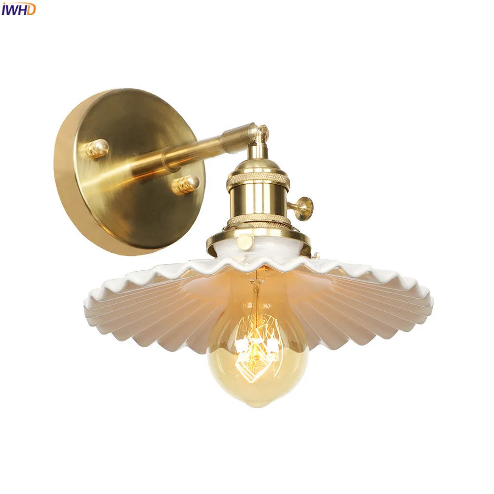 Afralia™ Nordic Ceramic LED Wall Light Switch for Bedroom Stair Bathroom Mirror