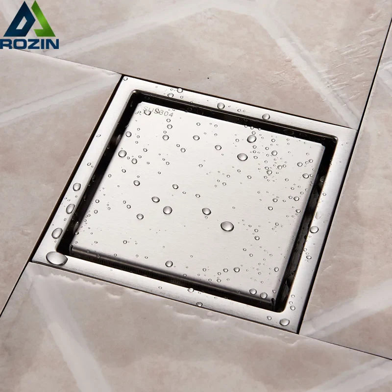Afralia™ Stainless Steel Square Shower Floor Drain for Bathroom & Kitchen
