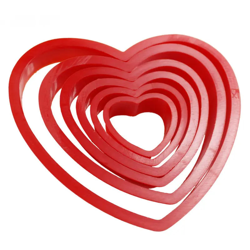 Afralia™ Heart Shaped Cake Cutter Set for Baking & Decorating