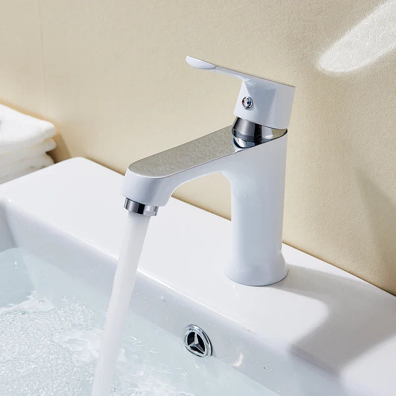 Afralia™ Basin Brass Faucet Multi-color Bath Mixer, Cold Hot Water Taps, Innovative Fashion Style