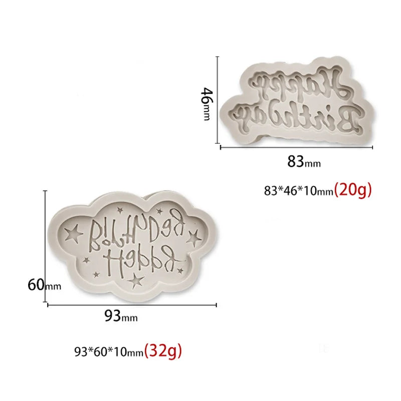 Afralia™ Birthday Cake Silicon Molds - Baking Decor Tools & Kitchen Accessories