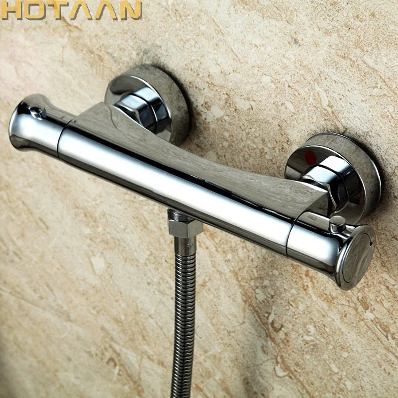 Afralia™ Thermostatic Shower Faucet Mixer for Hot and Cold Water