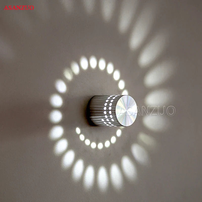 Afralia™ Aluminum Spiral LED Wall Lamp for Bedroom and Living Room