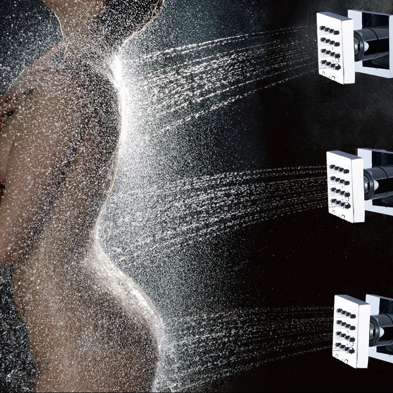 Afralia™ LED Thermostatic Shower Faucet Chrome Rain Bath Mixer Tap