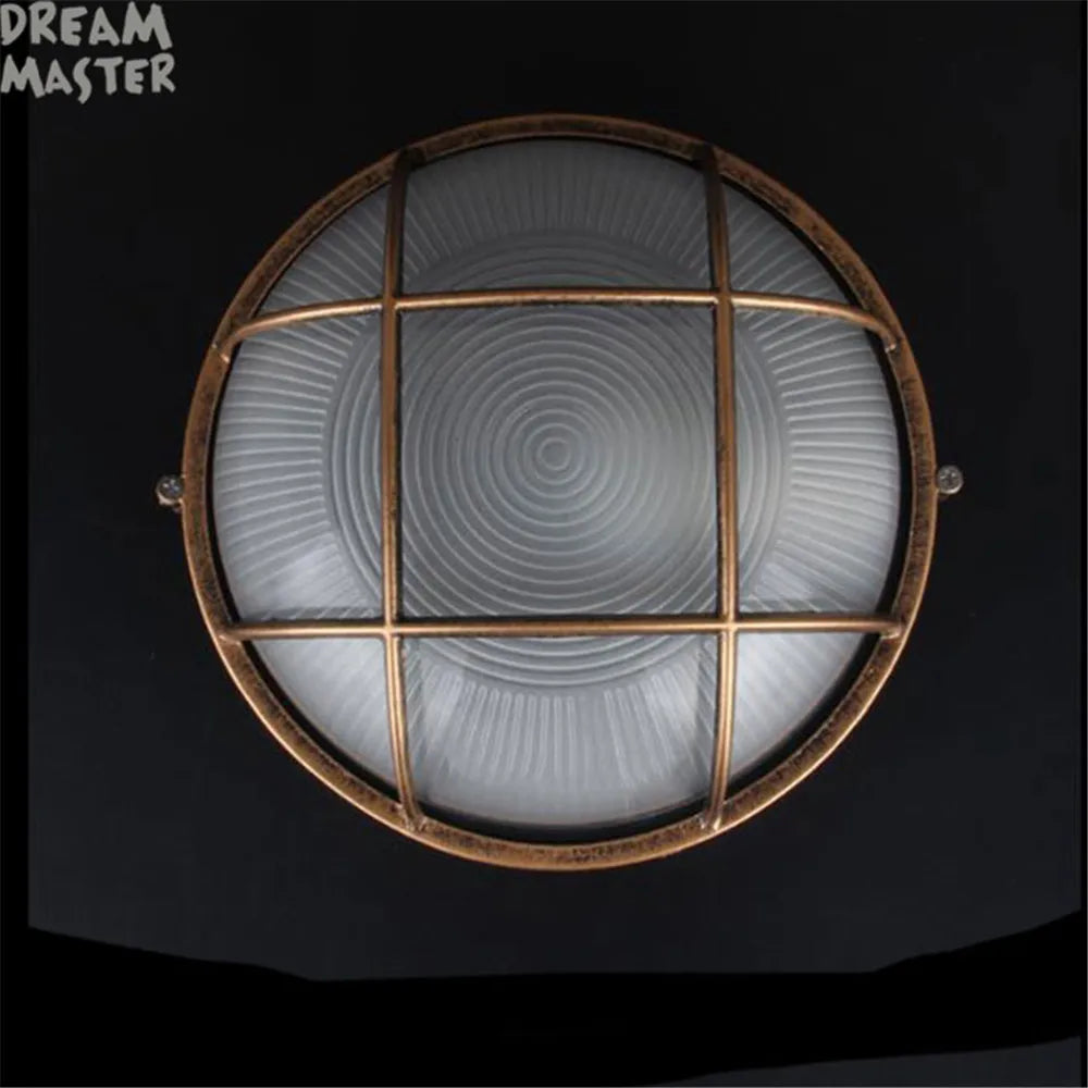 Afralia™ Vintage Bronze Kitchen Ceiling Lamp with E27 Socket Explosion-Proof Industrial Lighting