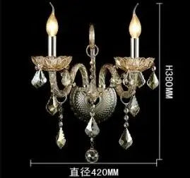 Afralia™ Crystal Cognac Wall Lamp for Luxury Living Room and Bedroom