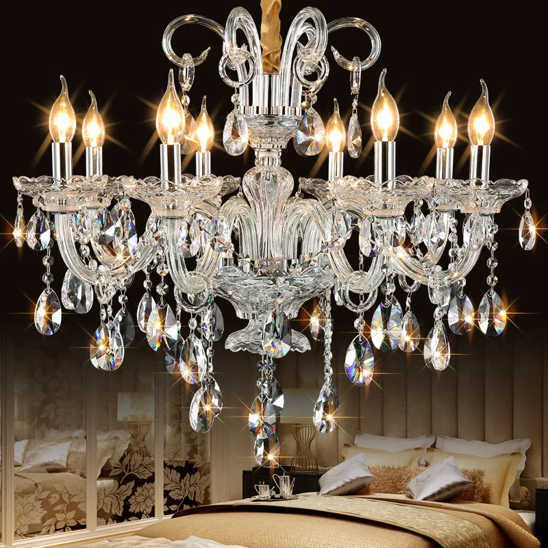 Afralia™ Crystal Chandelier: Luxury Modern Light Fixture for Living Room - Lustres de Cristal