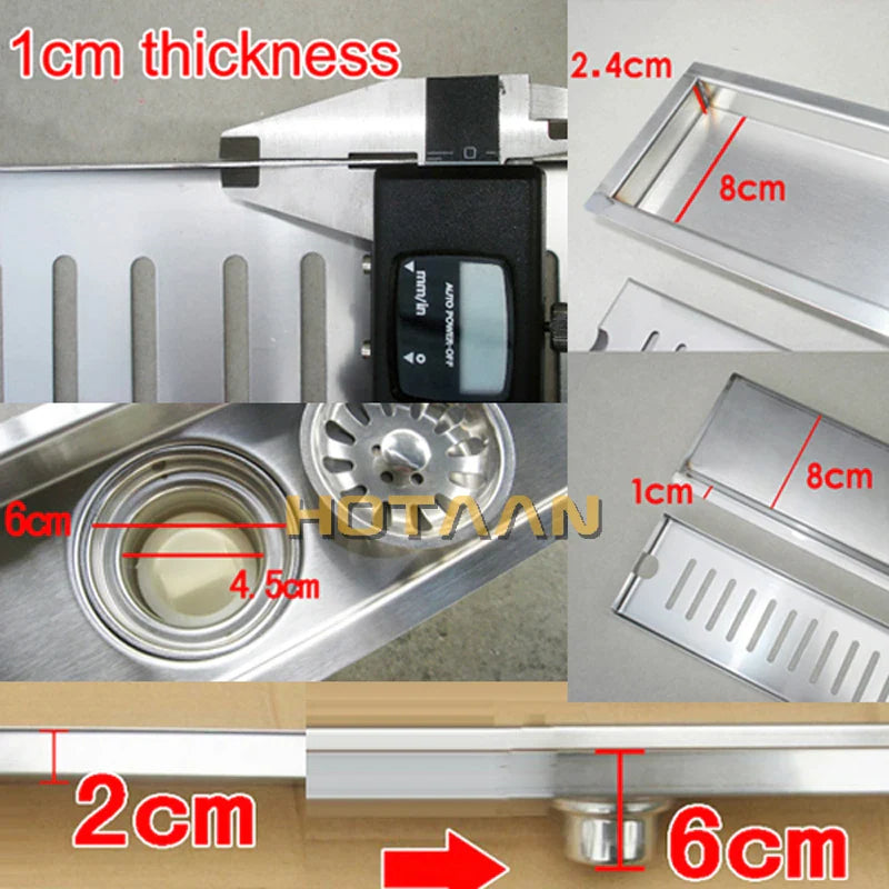 Afralia™ Stainless Steel Square Floor Drain for Bathroom, Kitchen, and Shower