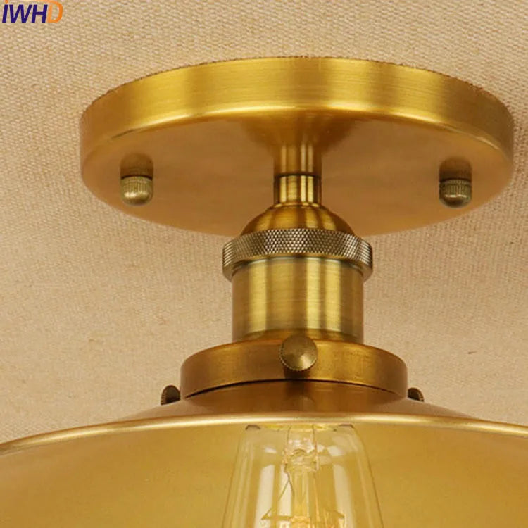 Afralia™ Copper Edison LED Ceiling Light: Vintage Industrial Loft Style Fixture