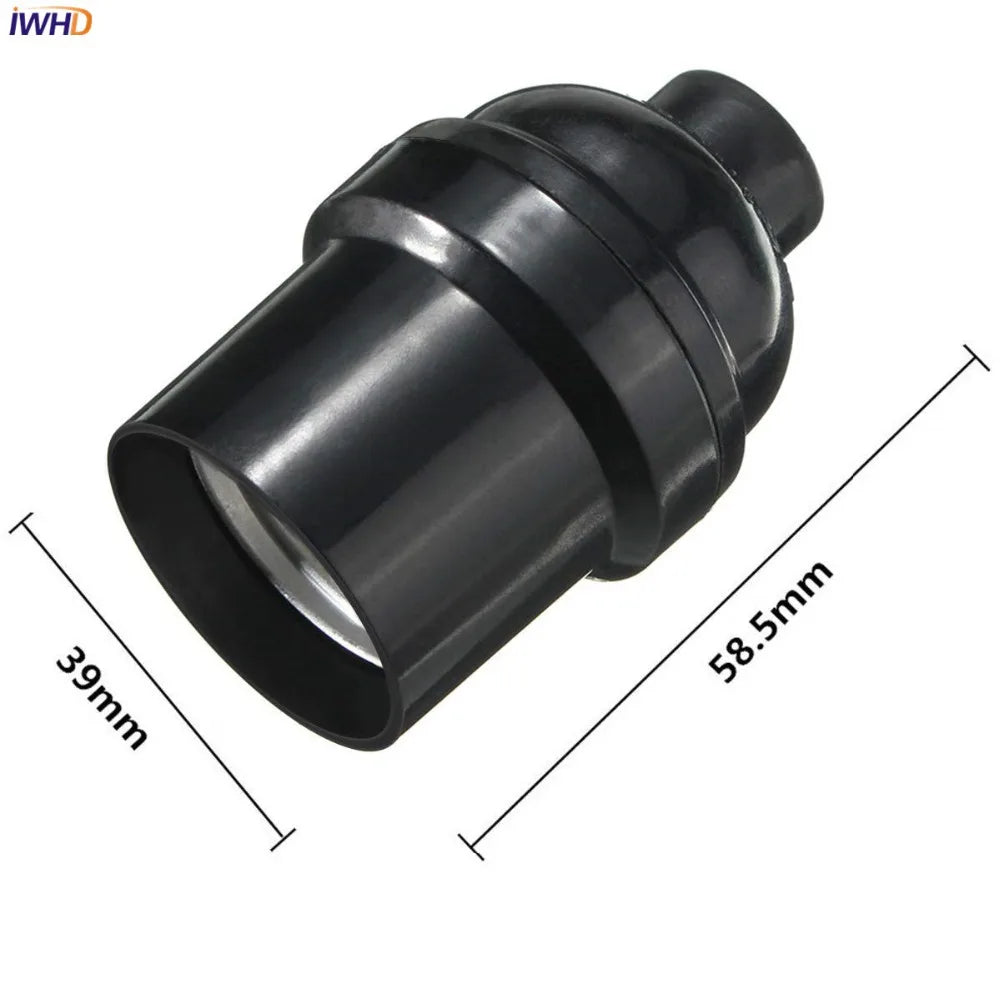 Afralia™ Plastic E27 Lamp Holder Socket Light Bulb Fitting Heat Resistant Vintage Style